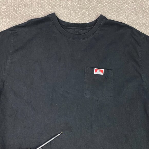 Ben Davis Shirt Men's 3XL Black Pocket T Shirt Heavyweight Cotton - Picture 2 of 8